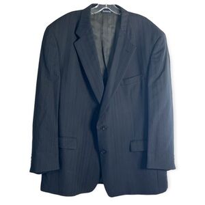 Burberry Vintage sports coat size 44 navy pinstripe F-18